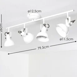 Lampes Industrielles-hofstein Plafonnier Tina Blanc, 4 lumières