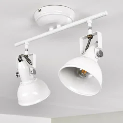 Lampes Industrielles-hofstein Plafonnier Tina Blanc, 2 lumières
