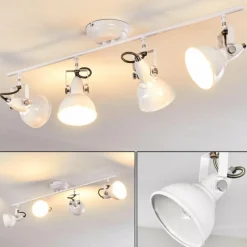 Lampes Industrielles-hofstein Plafonnier Tina Blanc, 4 lumières