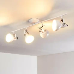 Lampes Industrielles-hofstein Plafonnier Tina Blanc, 4 lumières