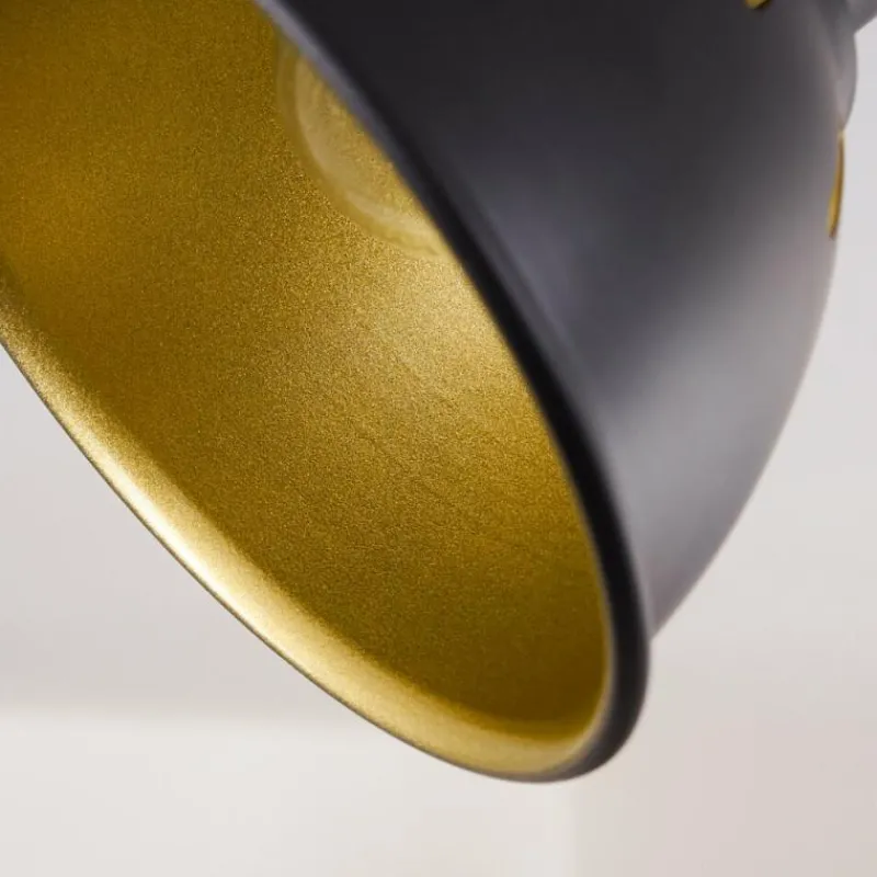 Lampes Dorées-hofstein Plafonnier Tina Bois foncé, Noir, 1 lumière