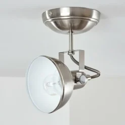 Lampes Industrielles-hofstein Plafonnier Tina Nickel mat, 1 lumière