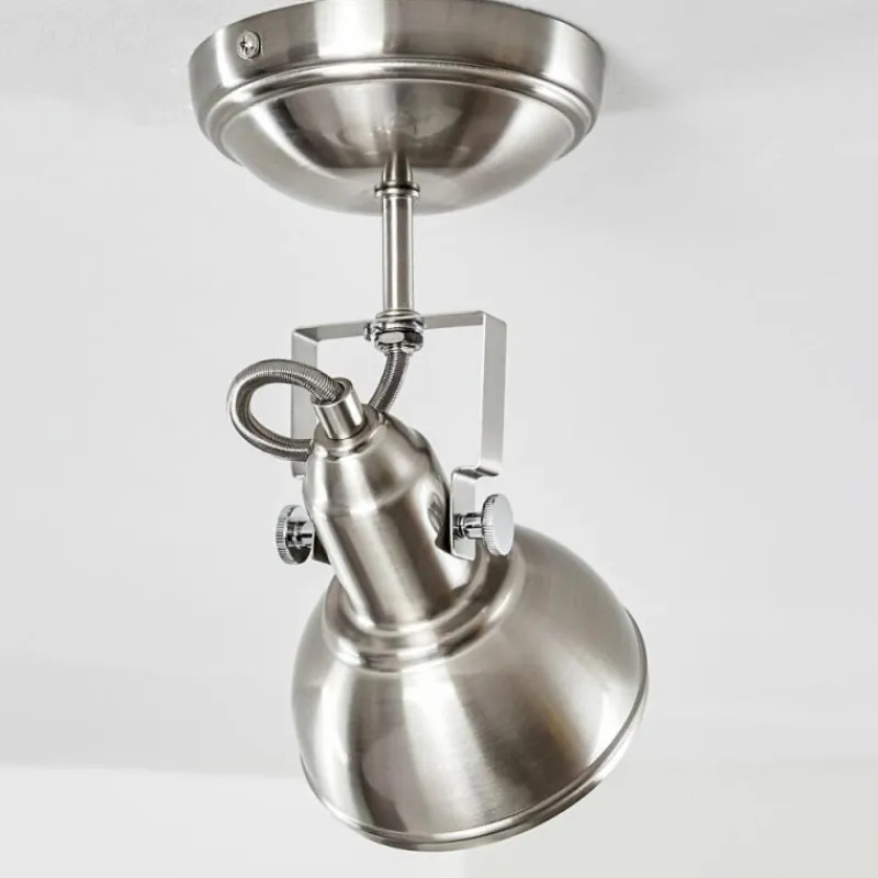 Lampes Industrielles-hofstein Plafonnier Tina Nickel mat, 1 lumière