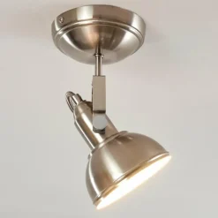 Lampes Industrielles-hofstein Plafonnier Tina Nickel mat, 1 lumière