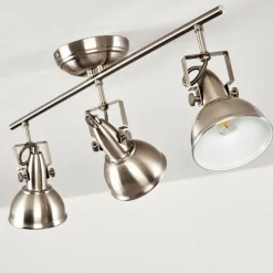 Lampes Industrielles-hofstein Plafonnier Tina Nickel mat, 3 lumières