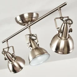 Lampes Industrielles-hofstein Plafonnier Tina Nickel mat, 3 lumières