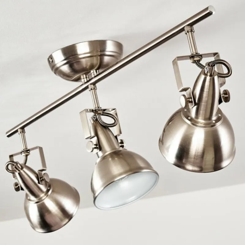 Lampes Industrielles-hofstein Plafonnier Tina Nickel mat, 3 lumières