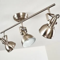 Lampes Industrielles-hofstein Plafonnier Tina Nickel mat, 3 lumières