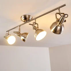 Lampes Industrielles-hofstein Plafonnier Tina Nickel mat, 4 lumières