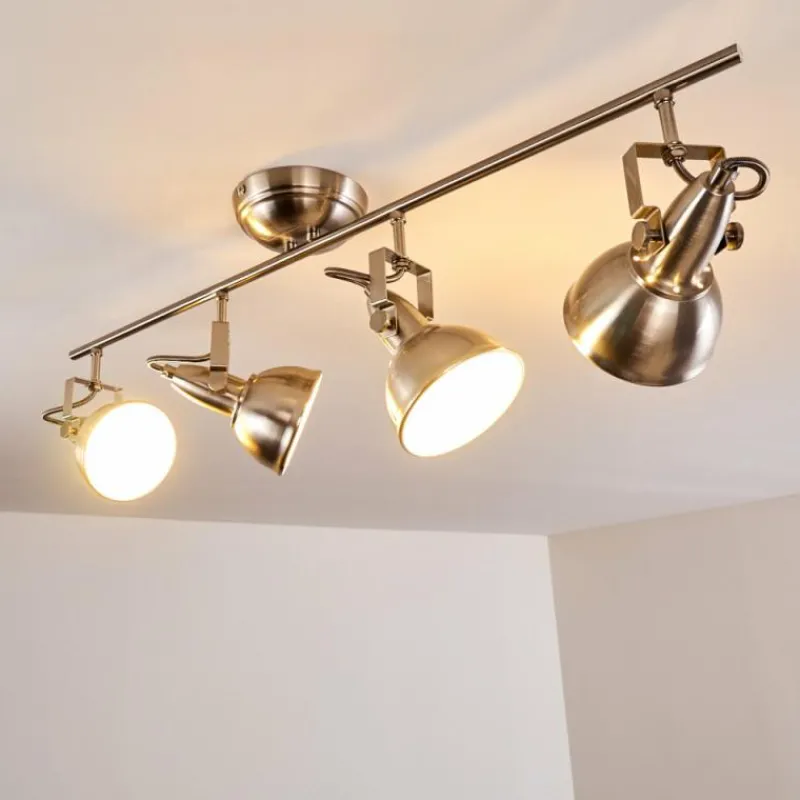 Lampes Industrielles-hofstein Plafonnier Tina Nickel mat, 4 lumières