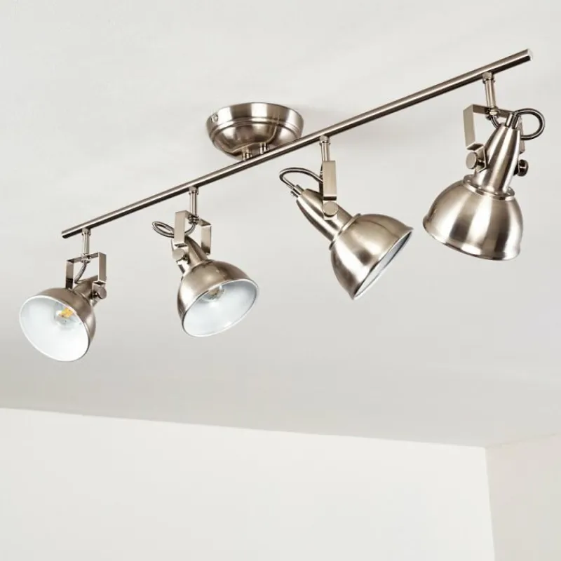Lampes Industrielles-hofstein Plafonnier Tina Nickel mat, 4 lumières