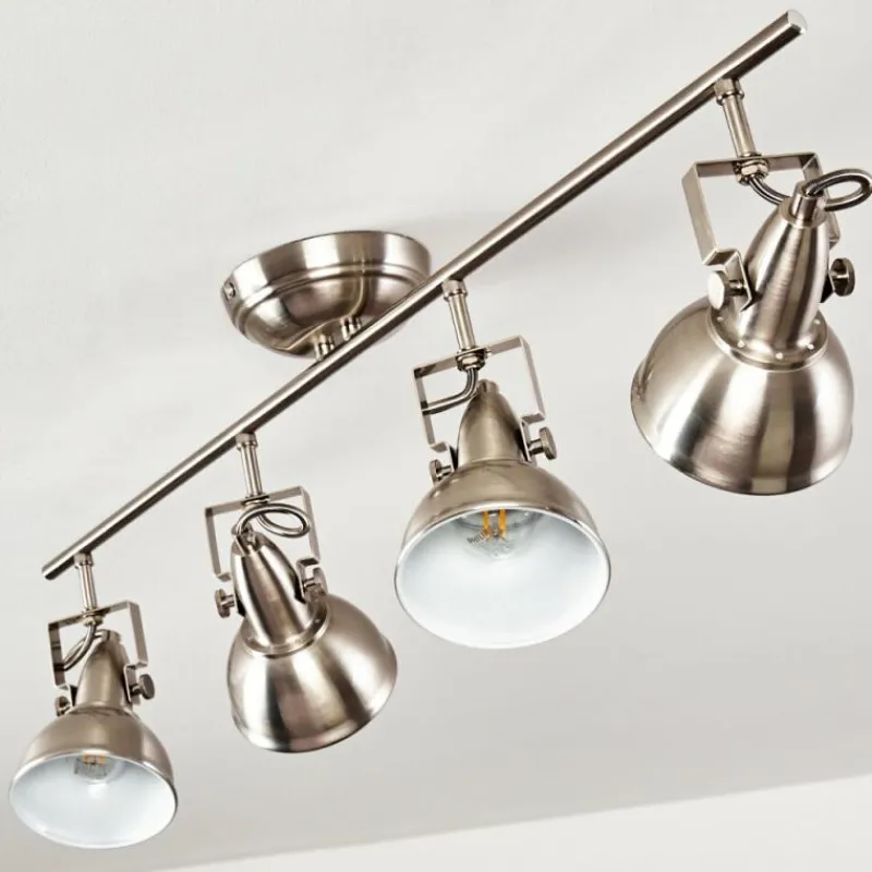 Lampes Industrielles-hofstein Plafonnier Tina Nickel mat, 4 lumières