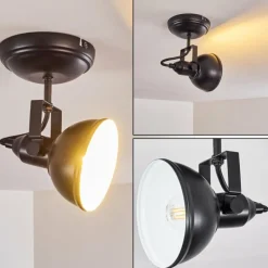 hofstein Plafonnier Tina Noir, 1 lumière