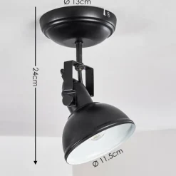 hofstein Plafonnier Tina Noir, 1 lumière