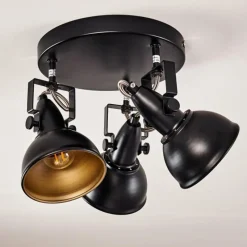 Lampes Industrielles-hofstein Plafonnier Tina Noir, 3 lumières