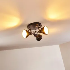 Lampes Industrielles-hofstein Plafonnier Tina Noir, 3 lumières