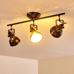 Lampes Industrielles-hofstein Plafonnier Tina Noir, 3 lumières