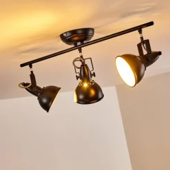 Lampes Industrielles-hofstein Plafonnier Tina Noir, 3 lumières