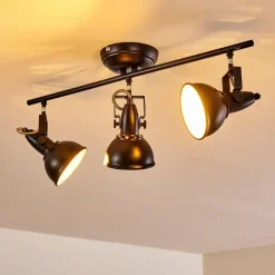 Lampes Industrielles-hofstein Plafonnier Tina Noir, 3 lumières