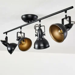 Lampes Dorées-hofstein Plafonnier Tina Noir, 4 lumières