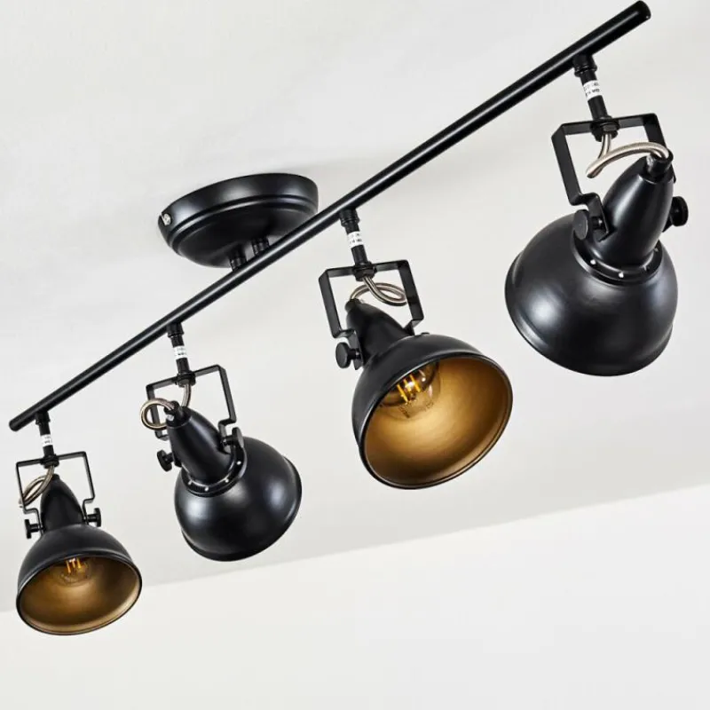 Lampes Dorées-hofstein Plafonnier Tina Noir, 4 lumières