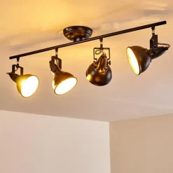 Lampes Dorées-hofstein Plafonnier Tina Noir, 4 lumières