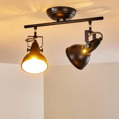 Lampes Dorées-hofstein Plafonnier Tina Noir, 2 lumières