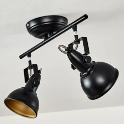 Lampes Dorées-hofstein Plafonnier Tina Noir, 2 lumières