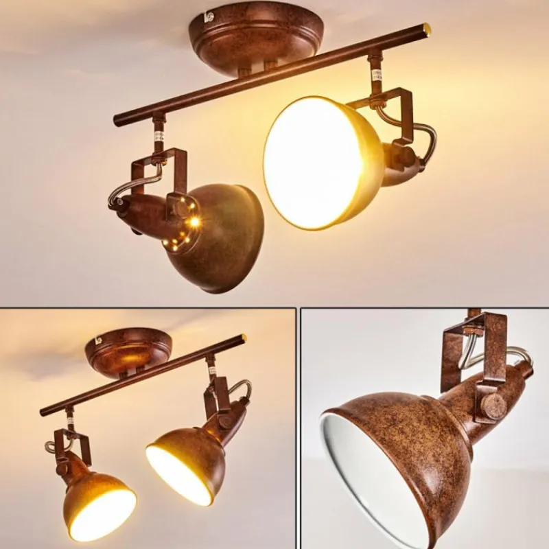 Lampes Industrielles-hofstein Plafonnier Tina Rouille, 2 lumières