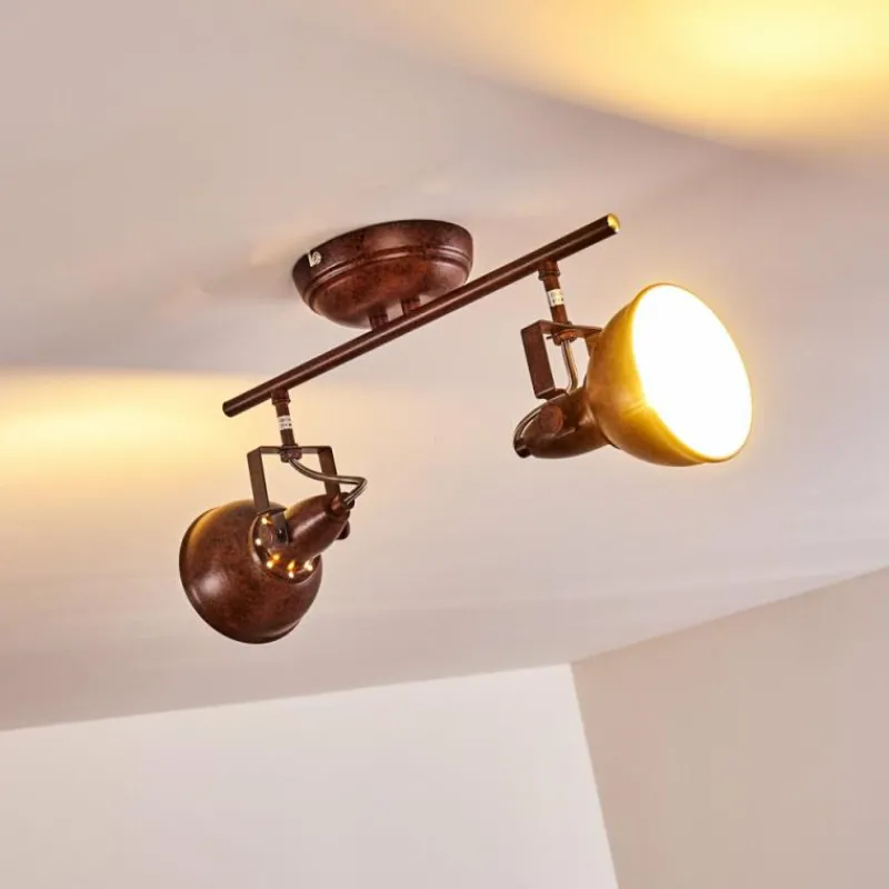 Lampes Industrielles-hofstein Plafonnier Tina Rouille, 2 lumières