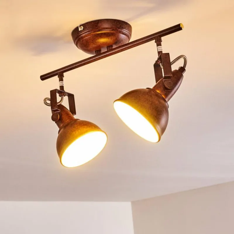 Lampes Industrielles-hofstein Plafonnier Tina Rouille, 2 lumières