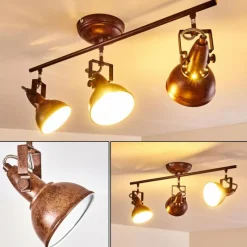 Lampes Industrielles-hofstein Plafonnier Tina Rouille, 3 lumières