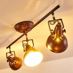 Lampes Industrielles-hofstein Plafonnier Tina Rouille, 3 lumières