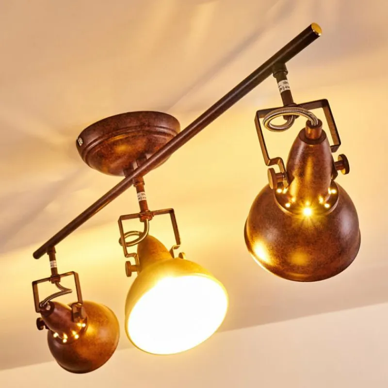 Lampes Industrielles-hofstein Plafonnier Tina Rouille, 3 lumières