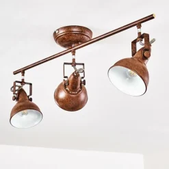 Lampes Industrielles-hofstein Plafonnier Tina Rouille, 3 lumières