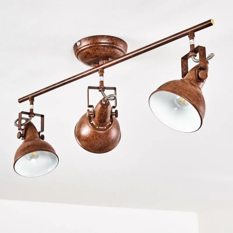 Lampes Industrielles-hofstein Plafonnier Tina Rouille, 3 lumières