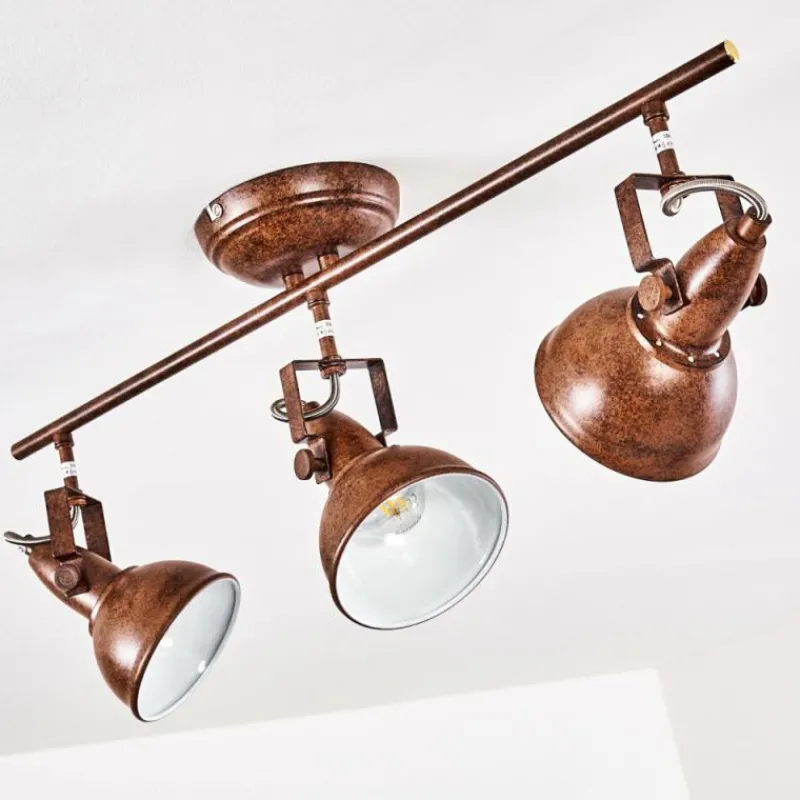 Lampes Industrielles-hofstein Plafonnier Tina Rouille, 3 lumières