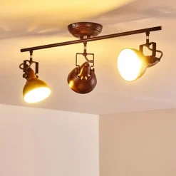 Lampes Industrielles-hofstein Plafonnier Tina Rouille, 3 lumières