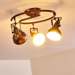 Lampes Industrielles-hofstein Plafonnier Tina Rouille, 3 lumières