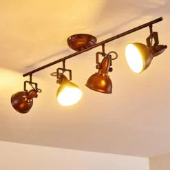 Lampes Industrielles-hofstein Plafonnier Tina Rouille, 4 lumières