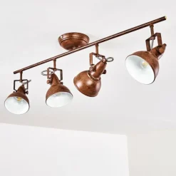 Lampes Industrielles-hofstein Plafonnier Tina Rouille, 4 lumières