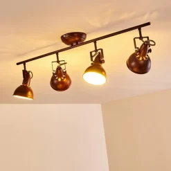 Lampes Industrielles-hofstein Plafonnier Tina Rouille, 4 lumières
