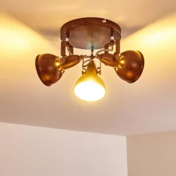 Lampes Industrielles-hofstein Plafonnier Tina Rouille, 3 lumières