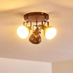 Lampes Industrielles-hofstein Plafonnier Tina Rouille, 3 lumières