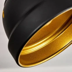 Lampes Dorées-hofstein Plafonnier Tita Noir, 4 lumières