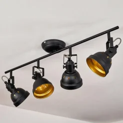 Lampes Dorées-hofstein Plafonnier Tita Noir, 4 lumières