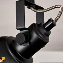 Lampes Dorées-hofstein Plafonnier Tita Noir, 2 lumières