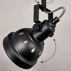 Lampes Industrielles-hofstein Plafonnier Tita Noir, 2 lumières