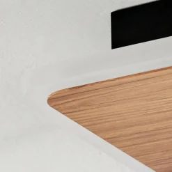 Luminaires Scandinaves-hofstein Plafonnier Tiutiella LED Brun, Couleur bois, Noir, 1 lumière