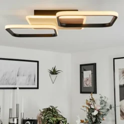 Luminaires Scandinaves-hofstein Plafonnier Tiutiella LED Brun, Couleur bois, Noir, 1 lumière